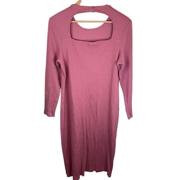 Who What Wear Womens XL Ribbed Maxi Desert Sands Dress Size XL Classic Staple - Picture 2 of 7